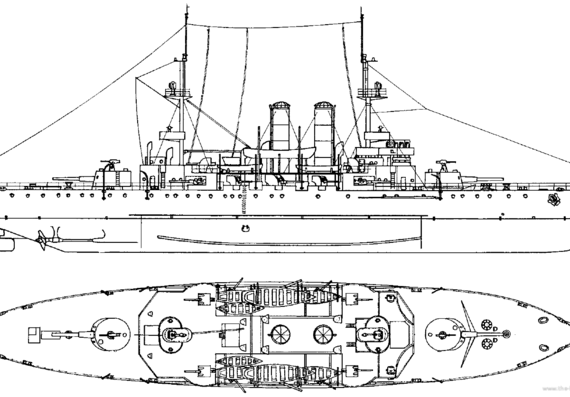 Корабль HNoMS Norge [coastal defence ship] (1940) - чертежи, габариты, рисунки